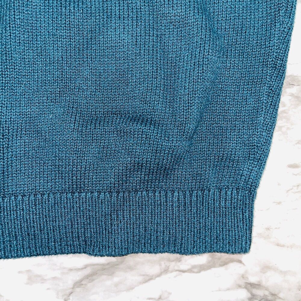 CABI Fold Over Cowl Neck Sweater Dolman Sleeves Knit Relaxed Green Women Sm - Picture 4 of 6